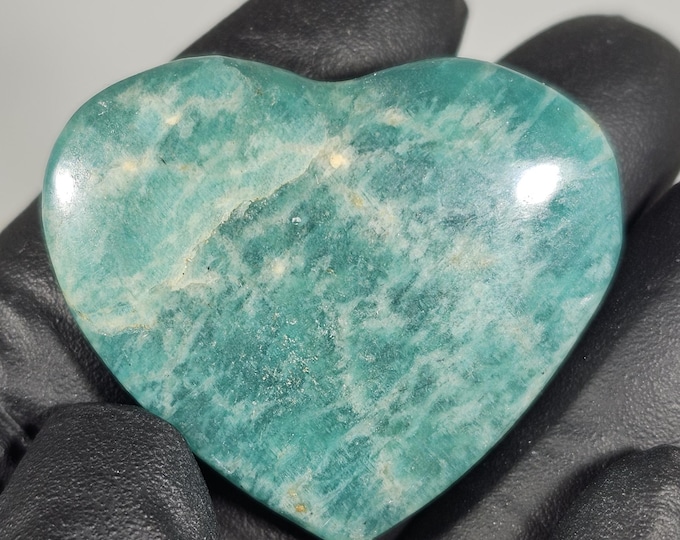 Small Amazonite Heart Carving
