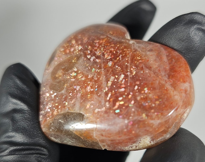 High Quality Golden Sunstone Heart