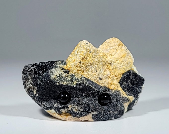 Black Quartz Pet Rock Carving