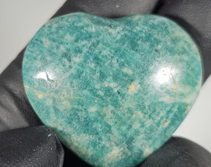 Small Amazonite Heart Carving