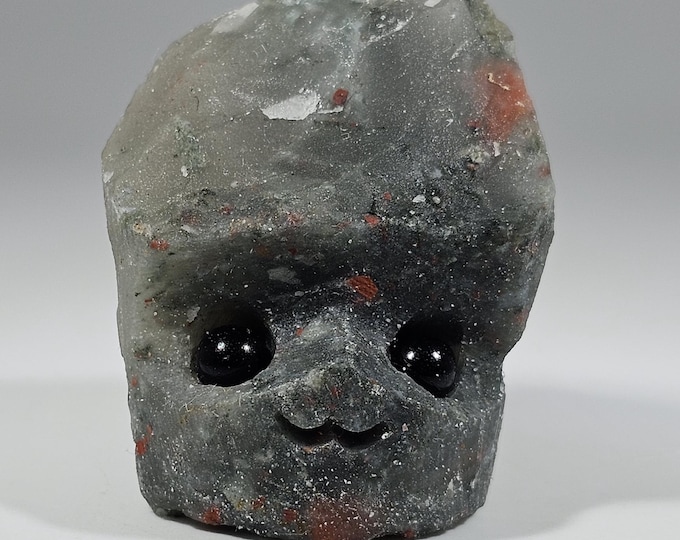 African Bloodstone Pet Rock Carving