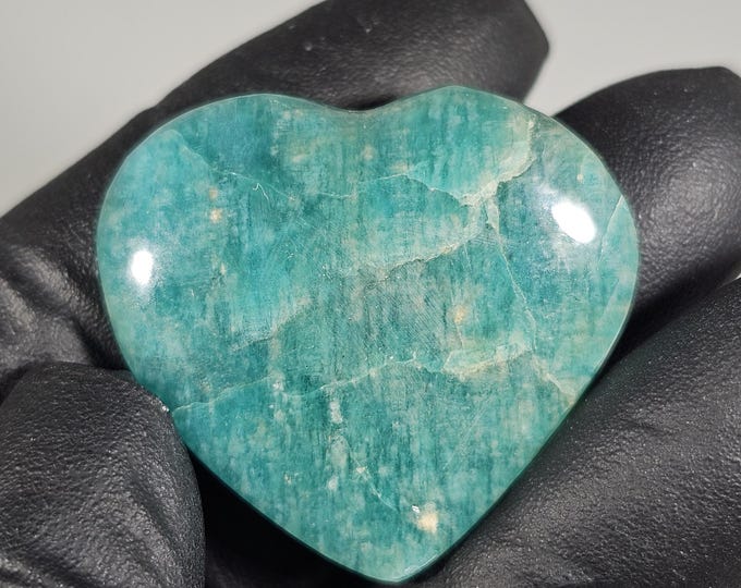 Small Amazonite Heart Carving *Imperfect