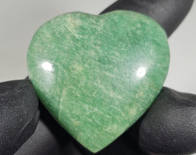 Small Amazonite Heart Carving