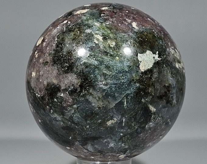 48mm Green and Pink Mix Tourmaline Sphere