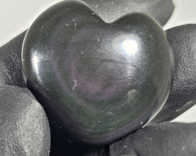 Mini Rainbow Obsidian Heart
