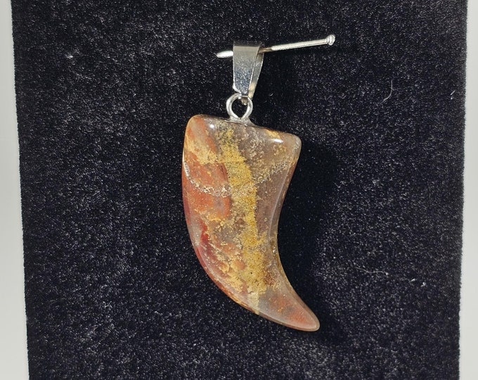 Ocean Jasper Fang Pendant Tooth