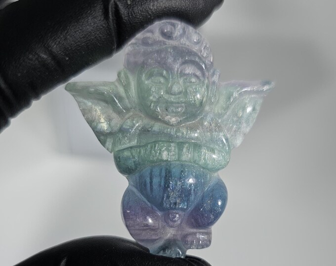 Fluorite Cherub Carving Angel *Imperfect