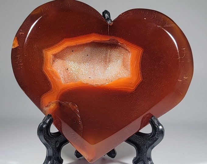 Druzy Carnelian Heart