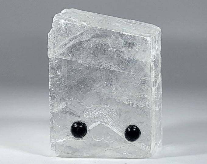 Optical Calcite Pet Rock Carving