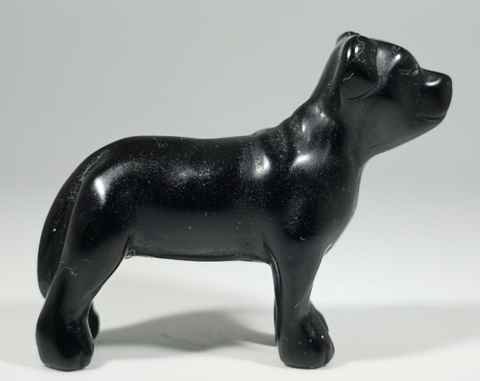 Obsidian Dog Carving