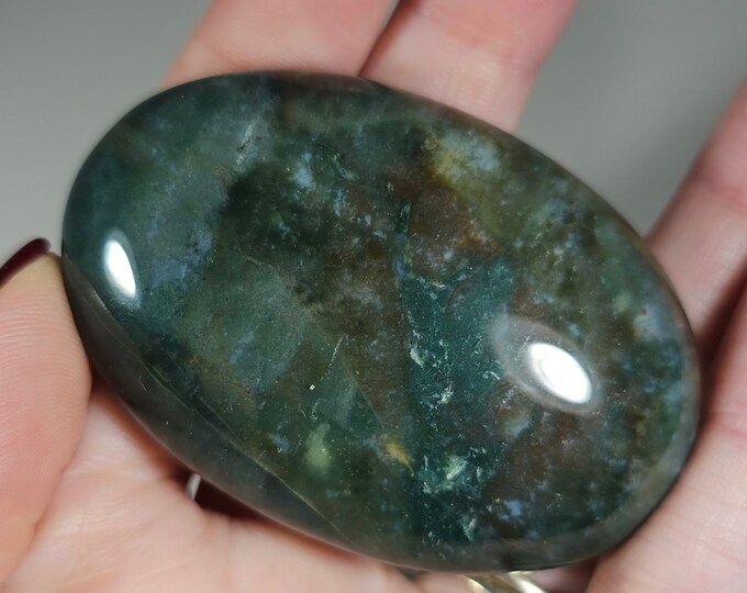 Colorful Ocean Jasper Palm Stone