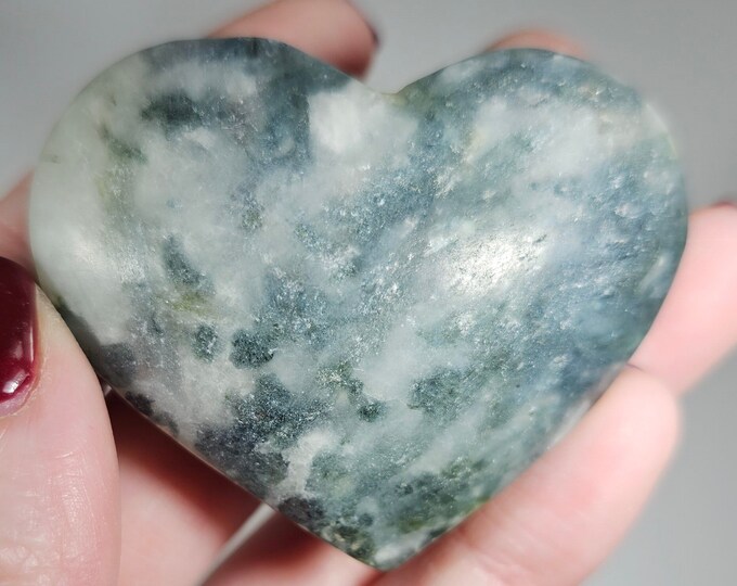 Mix Tourmaline Heart Carving