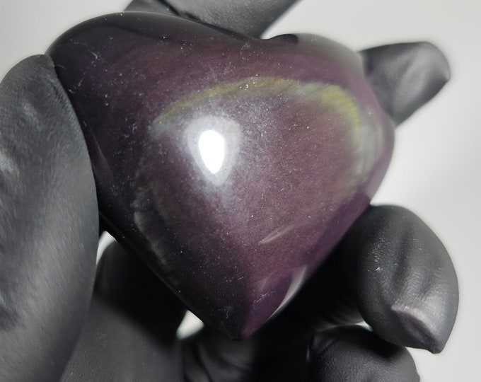 Rainbow Obsidian Heart