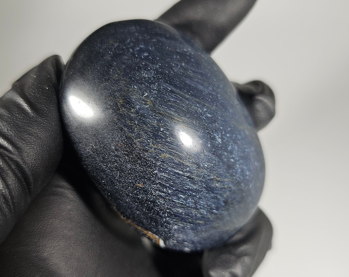 Blue Tigerseye Palm Stone