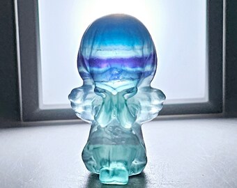 1.5" Fluorite Angel Carving