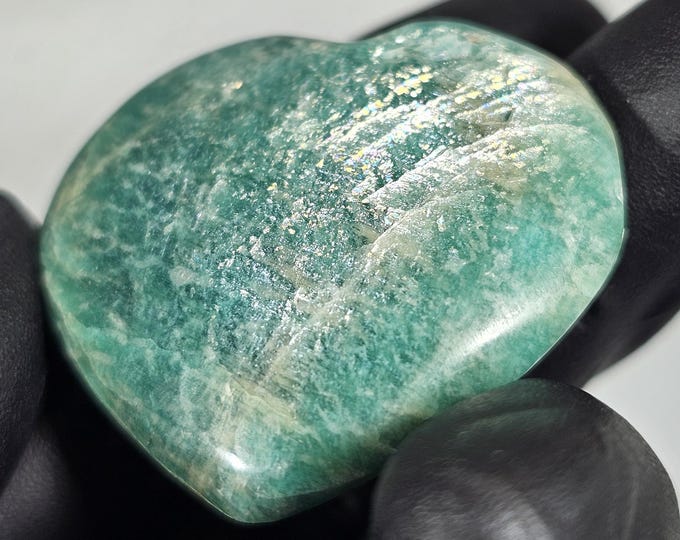 Small Amazonite Heart Carving *Imperfect