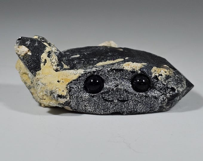 Black Quartz Pet Rock Carving