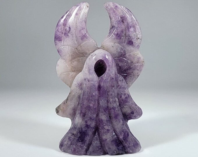 Lepidolite Reaper Angel of Death Carving