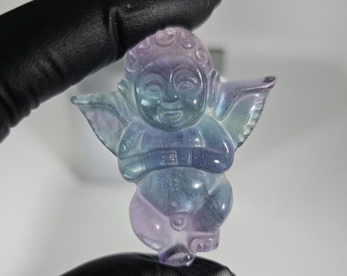 Fluorite Cherub Carving Angel