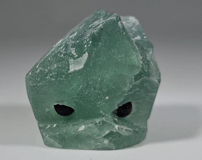Green Fluorite Pet Rock Carving
