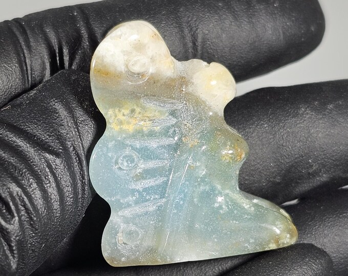 Mini Caribbean Calcite Fairy Carving