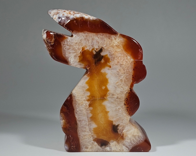 Carnelian Bunny Rabbit Carving