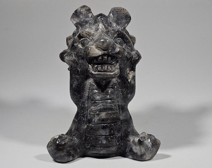 Larvikite Dragon Carving