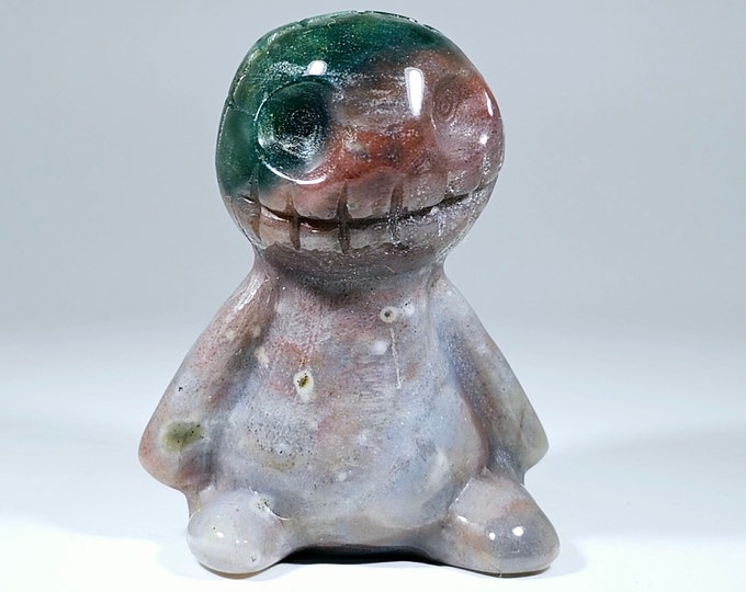 Ocean Jasper Voodoo Doll Carving