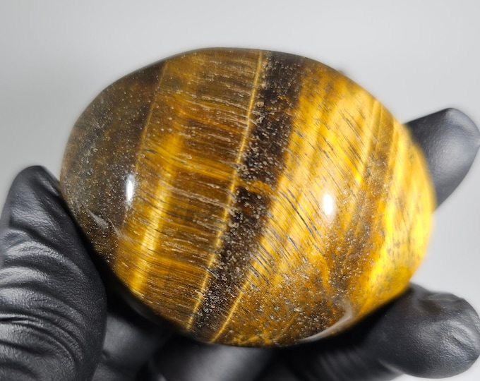 Tigerseye Palm Stone