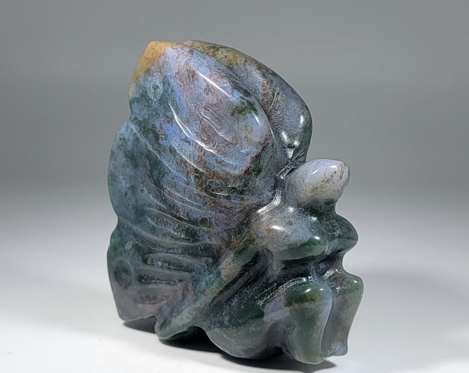 2" Colorful Ocean Jasper Fairy Carving
