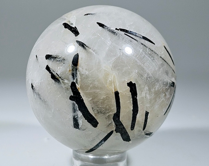 44mm Tourmalinated Quartz Sphere