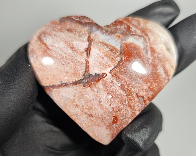 Mexico Agate Heart Carving