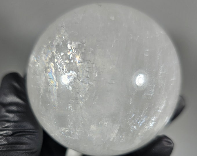 59mm White Calcite Sphere