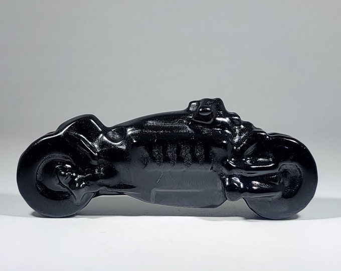 Obsidian Motorcycle Carving