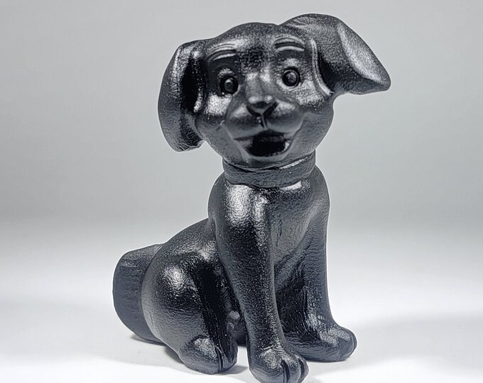 Obsidian Dog Carving