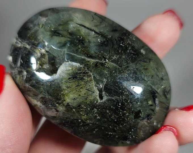 Prehnite Palm Stone