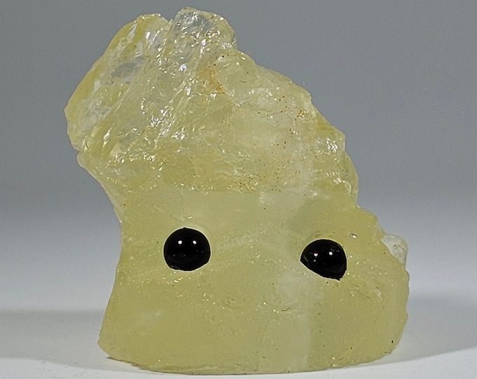 Citrine Pet Rock Carving