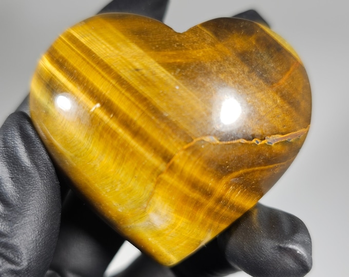 Tigerseye Heart Carving
