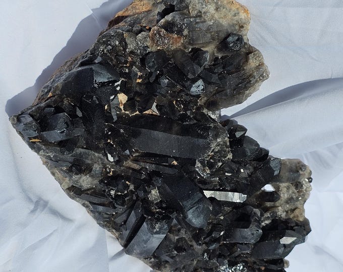 Large Smoky Quartz Cluster Specimen