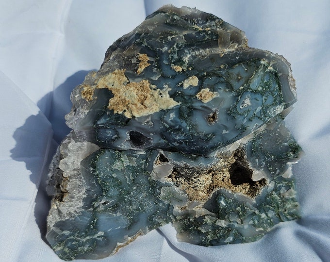 Druzy Moss Agate Specimen 2lbs