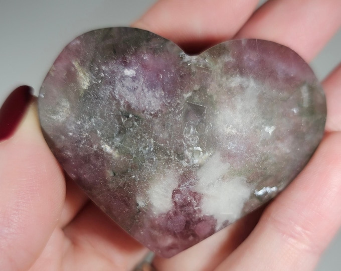 Mix Tourmaline Heart Carving