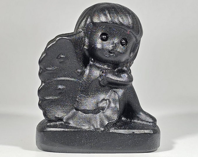 Obsidian Fairy Carving 2.2" Tall