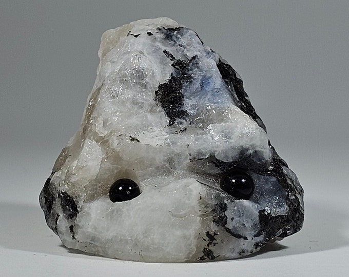 Rainbow Moonstone Pet Rock Carving