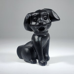 Obsidian Dog Carving