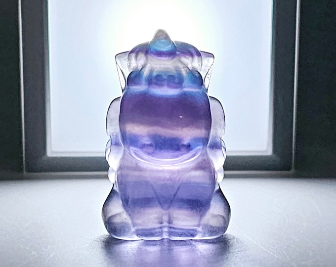 1.6" Fluorite Unicorn Carving