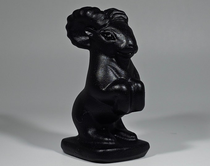 2.5" Obsidian Ram Carving