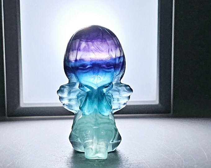 1.5" Fluorite Angel Carving