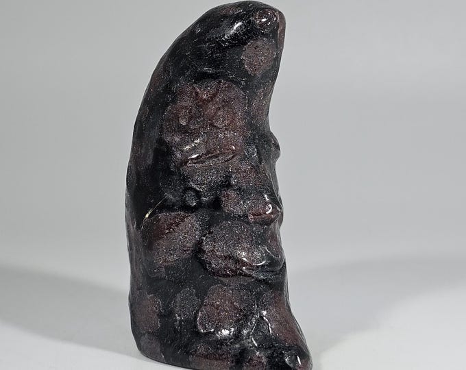 Garnet Man in the Moon Carving