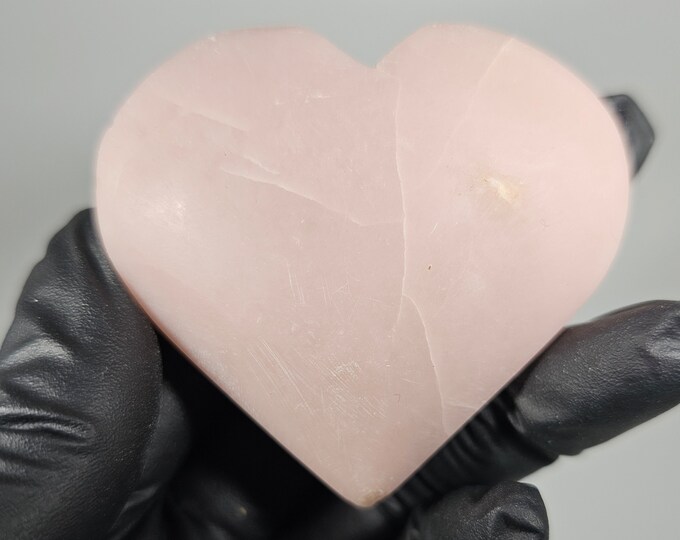 Pink Opal Heart Carving