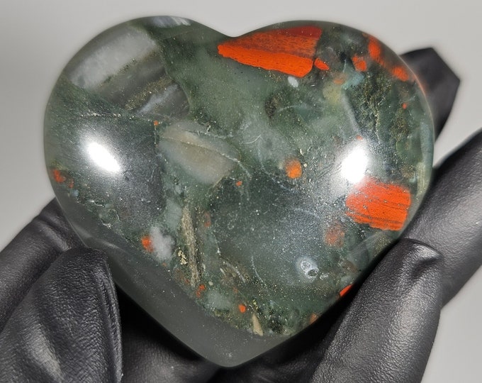 African Bloodstone Heart